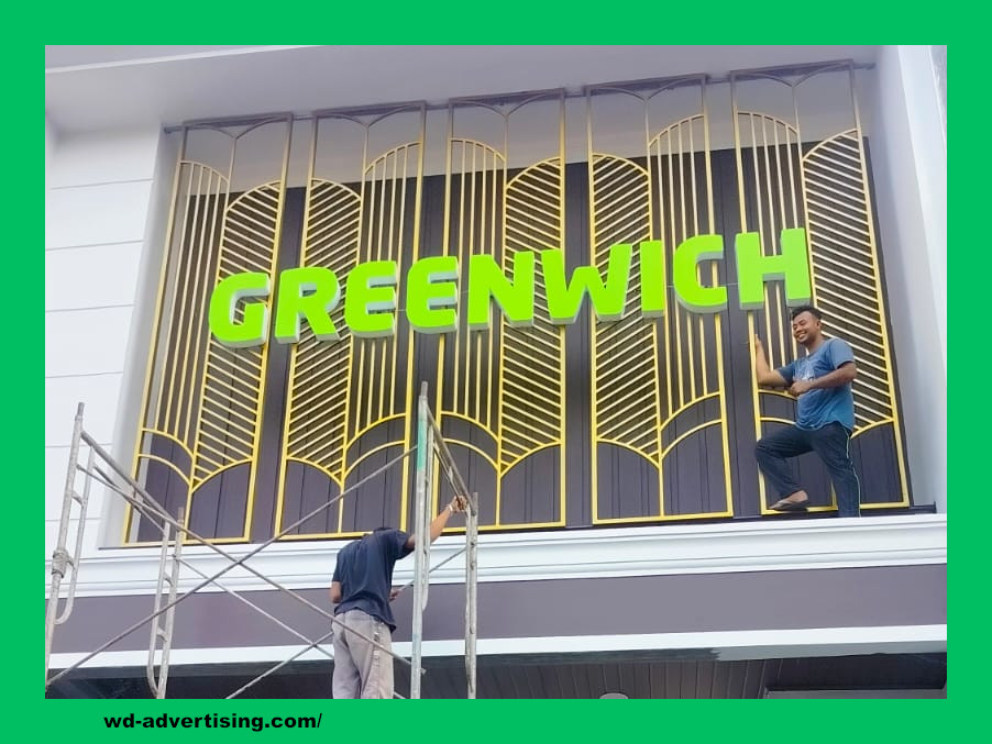 Huruf Timbul Akrilik LED di Medan