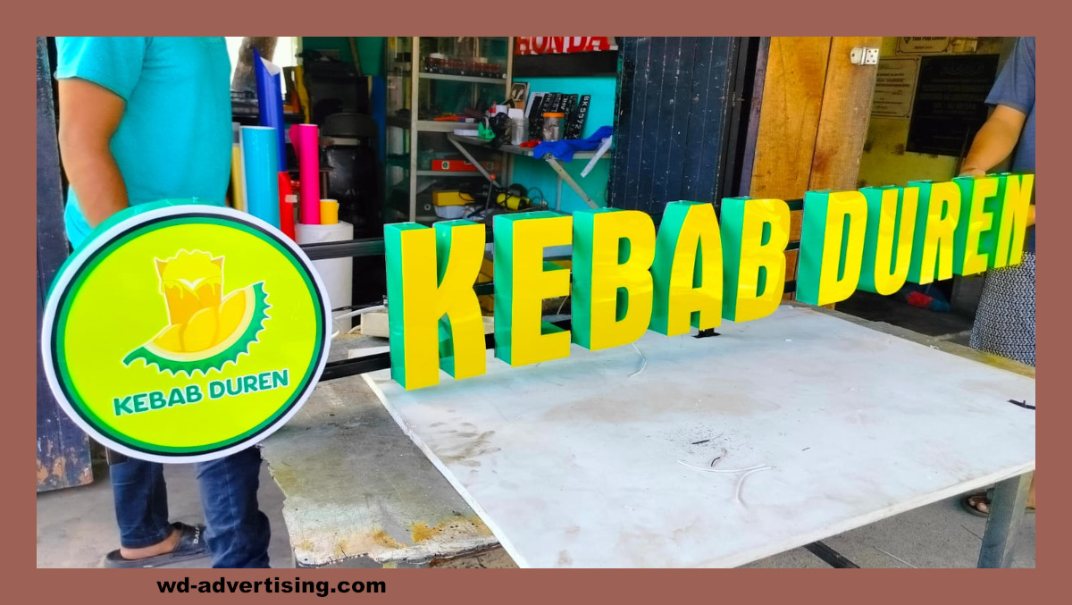 Huruf Timbul Akrilik Outdoor di Medan