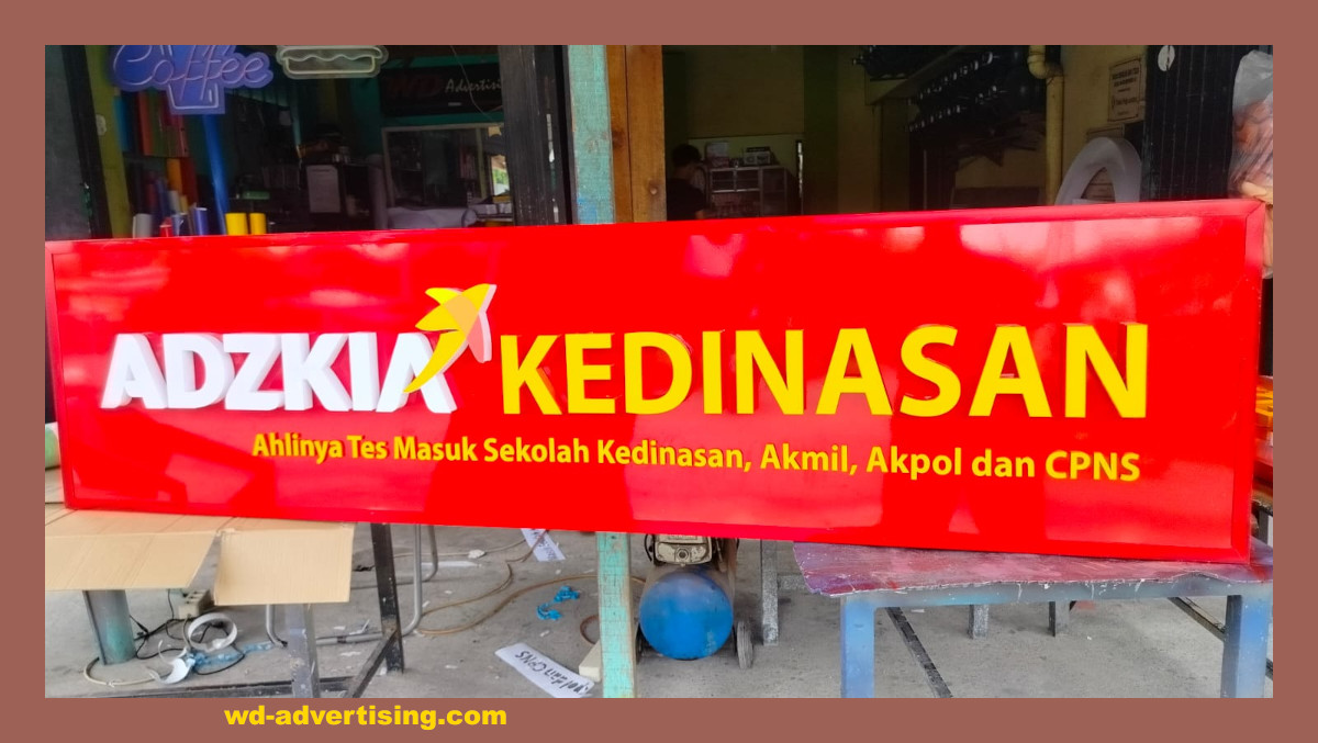 Huruf Timbul Akrilik Outdoor di Medan