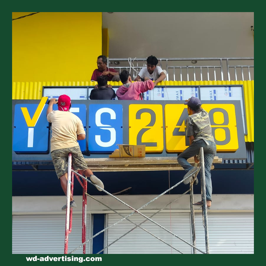 huruf timbul stainless led di medan