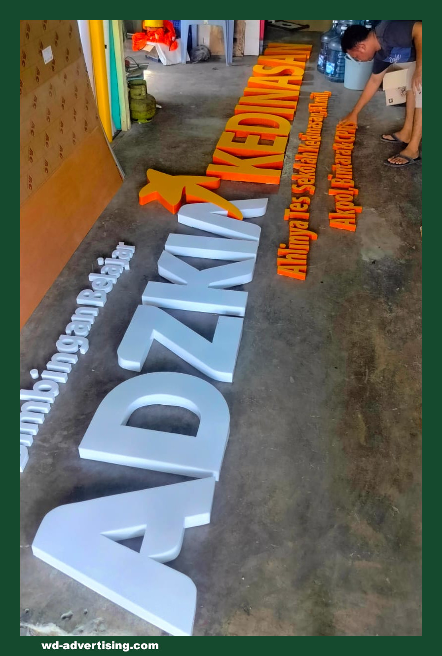 huruf timbul stainless led di medan